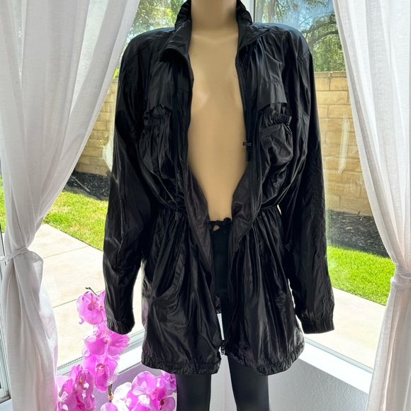 BLANKNYC Black Matte Funnel Neck Windbreaker Jacket Size L Large NWOT - Picture 7 of 16